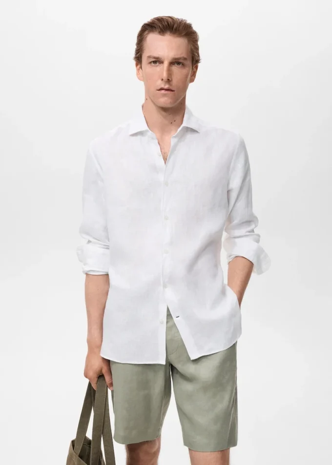 Camicia slim fit 100% lino Camicia slim fit 100% lino