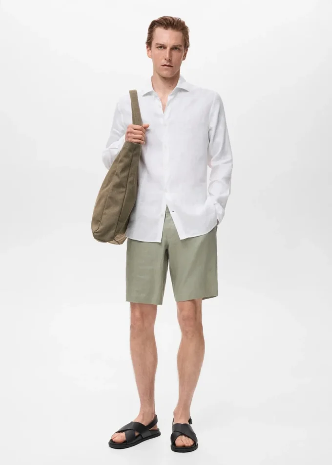 Camicia slim fit 100% lino Camicia slim fit 100% lino