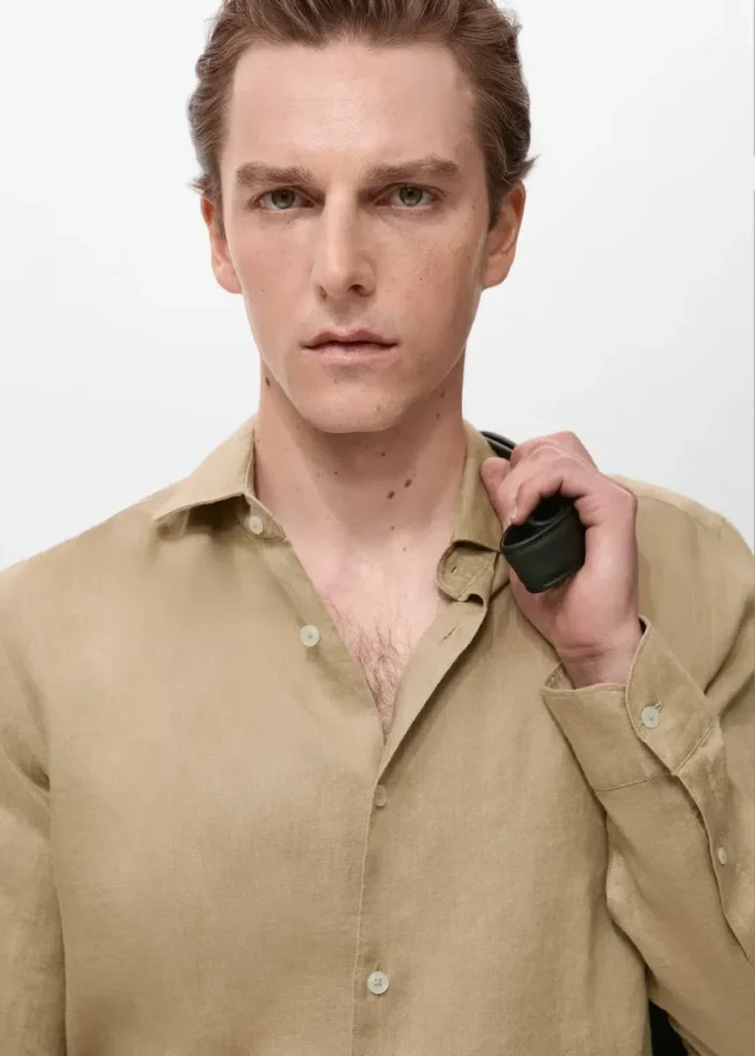 Camicia slim fit 100% lino Camicia slim fit 100% lino