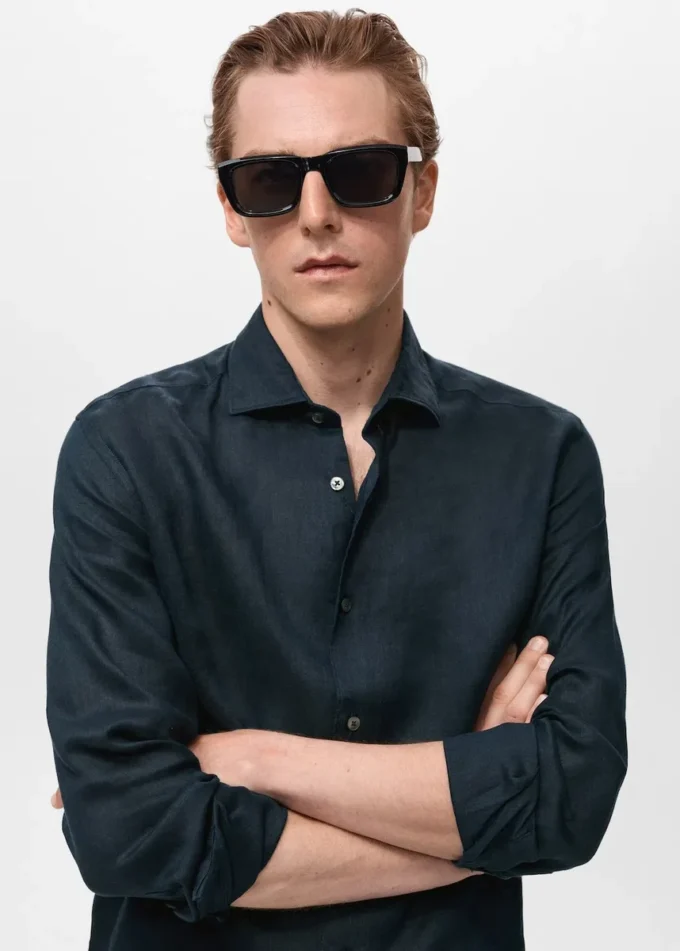 Camicia slim fit 100% lino Camicia slim fit 100% lino