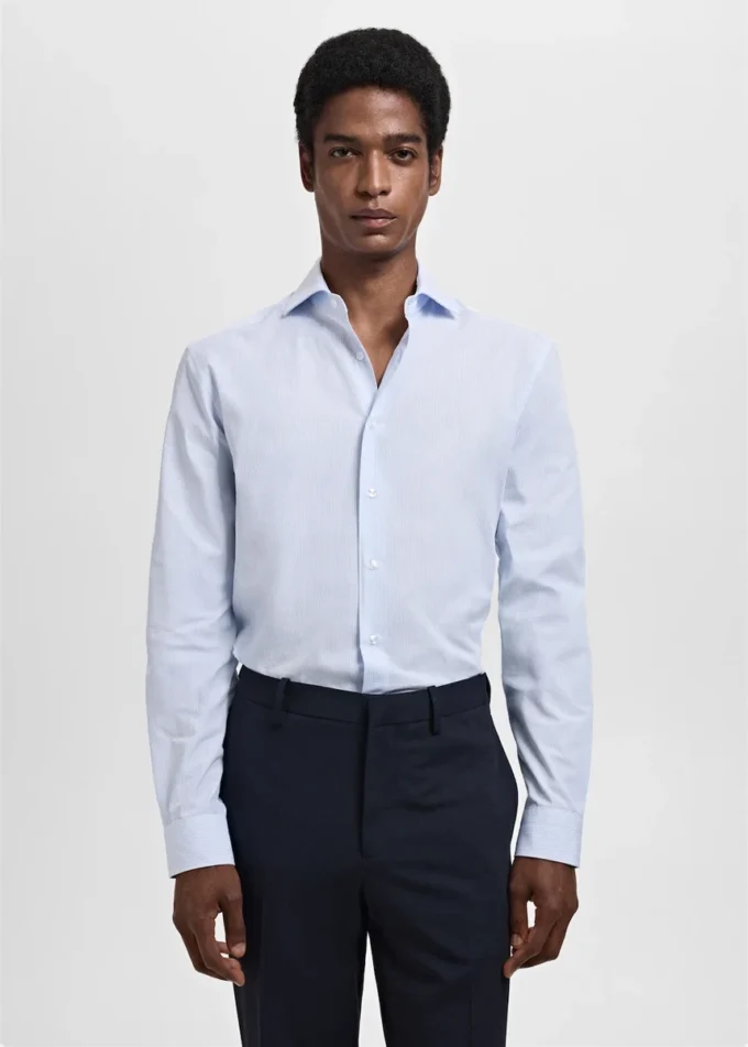 Camicia slim fit a righe Camicia slim fit a righe