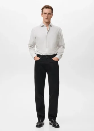 Camicia slim fit a righe 100% cotone