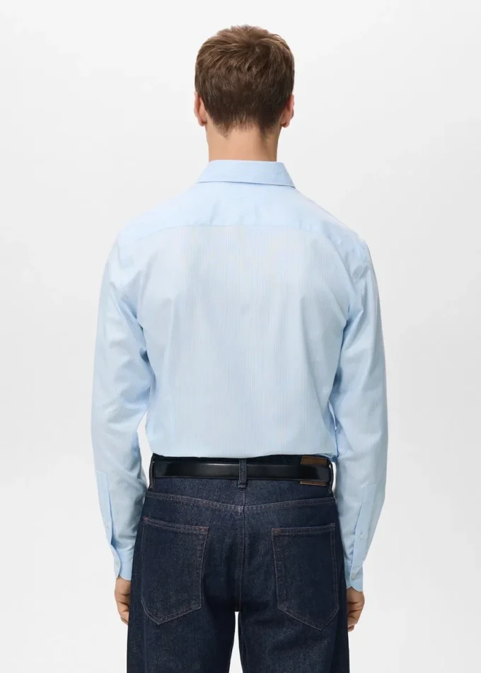 Camicia slim fit a righe 100% cotone Camicia slim fit a righe 100% cotone