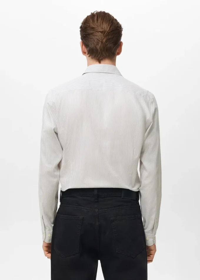 Camicia slim fit a righe 100% cotone Camicia slim fit a righe 100% cotone