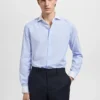 Camicia slim fit con stampa a righe Camicia slim fit con stampa a righe