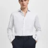 Camicia slim fit in cotone a righe Camicia slim fit in cotone a righe
