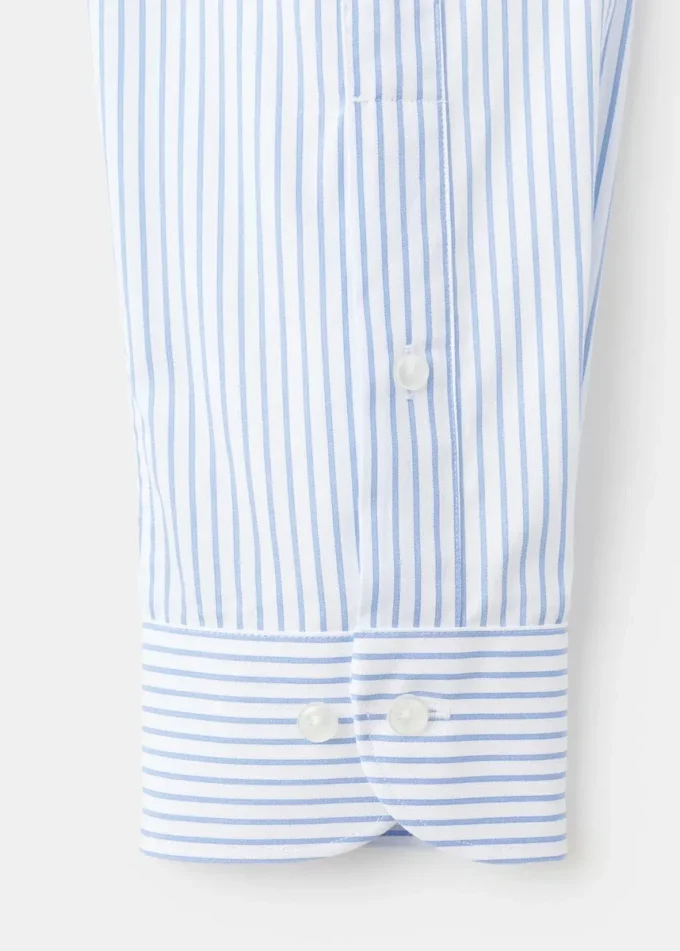 Camicia slim fit in cotone a righe Camicia slim fit in cotone a righe