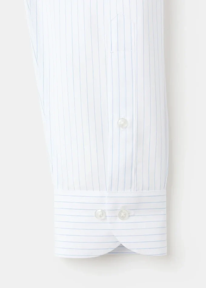 Camicia slim fit in cotone a righe Camicia slim fit in cotone a righe