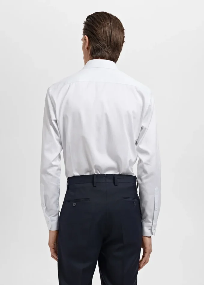 Camicia slim fit in cotone a righe Camicia slim fit in cotone a righe