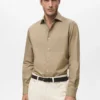 Camicia slim fit in cotone lyocell Camicia slim fit in cotone lyocell