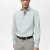 Camicia slim fit in cotone lyocell Camicia slim fit in cotone lyocell