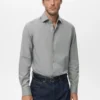 Camicia slim fit in cotone lyocell Camicia slim fit in cotone lyocell