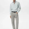 Camicia slim fit in cotone lyocell Camicia slim fit in cotone lyocell