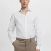 Camicia slim fit in popeline di cotone Camicia slim fit in popeline di cotone