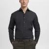 Camicia slim fit in popeline di cotone Camicia slim fit in popeline di cotone