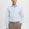 Camicia slim fit in popeline di cotone Camicia slim fit in popeline di cotone