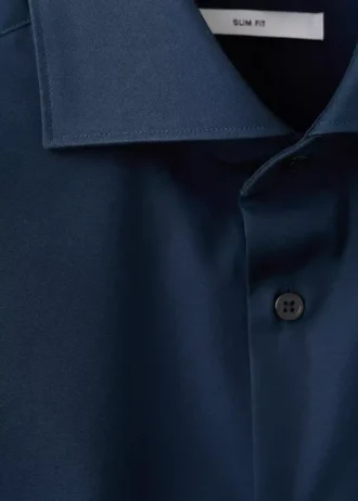 Camicia slim fit in popeline di cotone