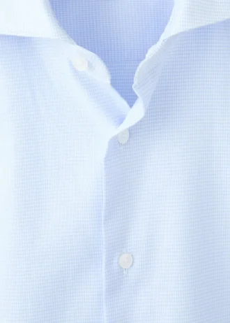 Camicia slim fit in twill con micro stampa