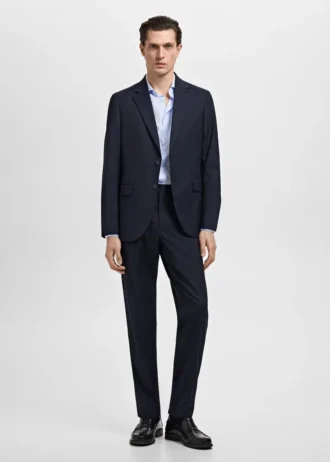 Camicia slim fit in twill con micro stampa