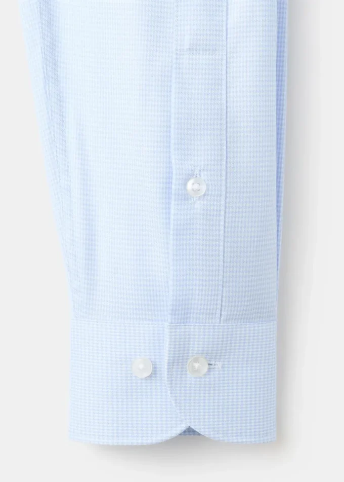 Camicia slim fit in twill con micro stampa Camicia slim fit in twill con micro stampa