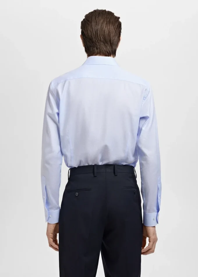 Camicia slim fit in twill con micro stampa Camicia slim fit in twill con micro stampa