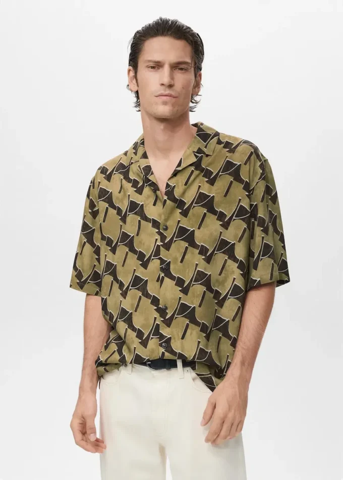 Camicia stampata fluida Camicia stampata fluida