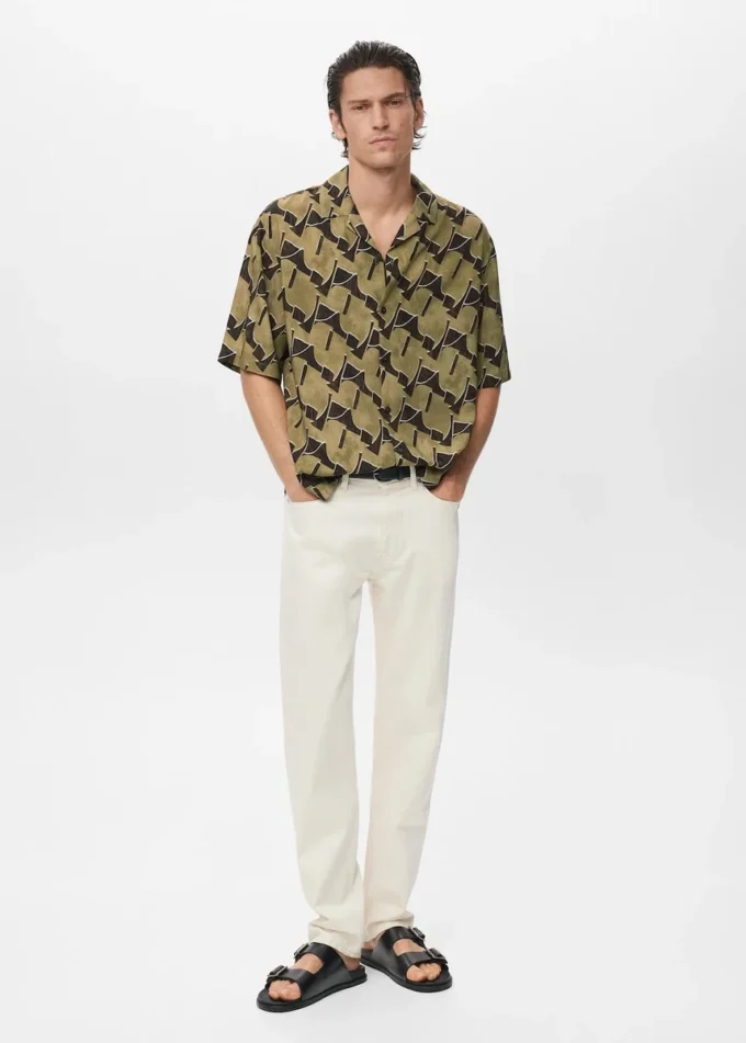 Camicia stampata fluida Camicia stampata fluida