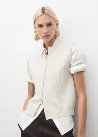 Canotta in maglia con zip