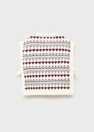 Canotta lavorata a maglia con motivo a cuori