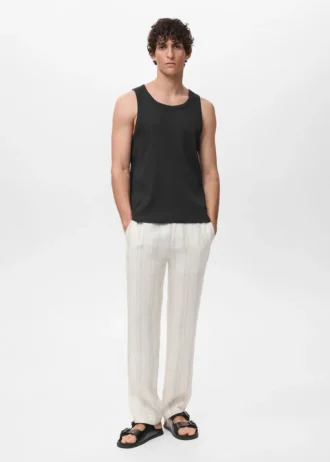 Canotta slim fit a costine