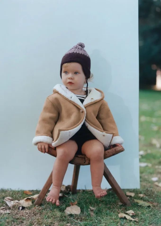 Cappotto reversibile double-face in peluche