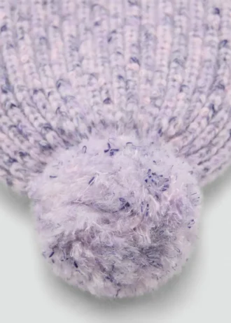 Cappello con pompon screziato