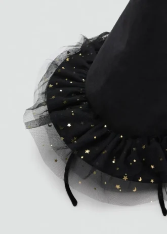 Cappello da strega con stelle in tulle
