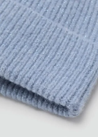 Cappello in lurex a coste