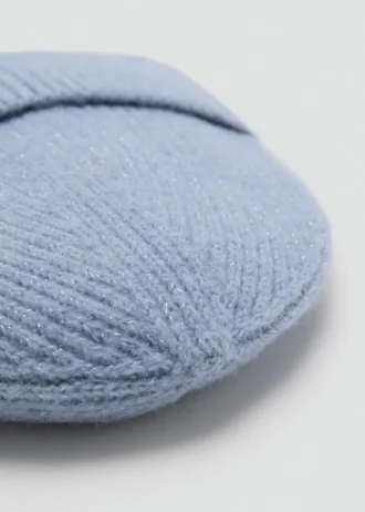 Cappello in lurex a coste