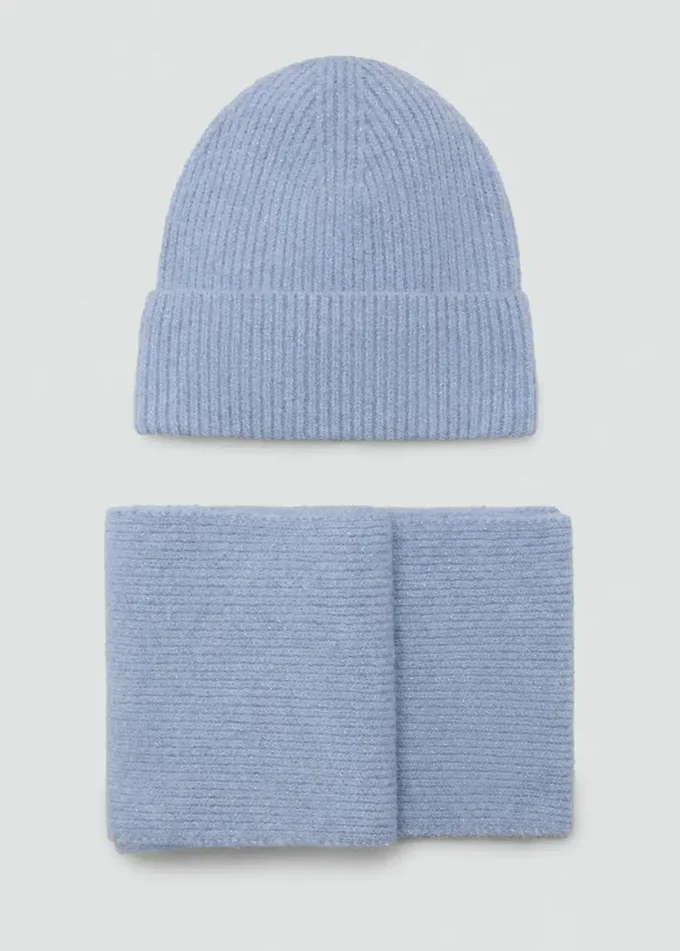 Sciarpa in lurex a coste Sciarpa in lurex a coste