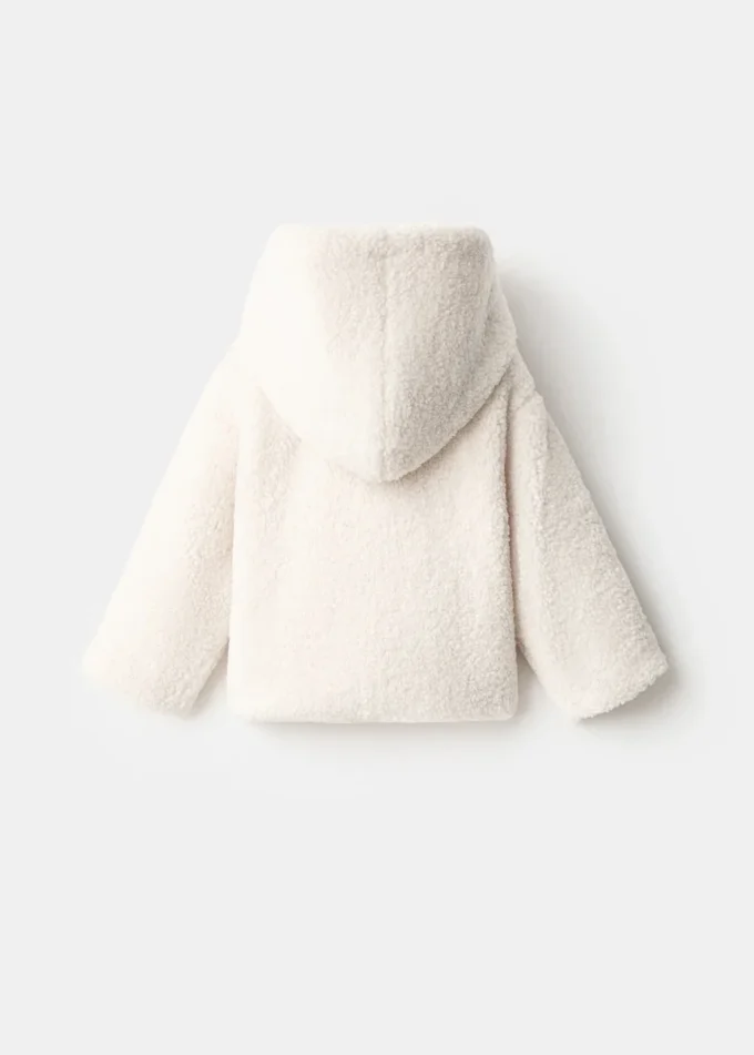 Cappotto con cappuccio effetto shearling Cappotto con cappuccio effetto shearling