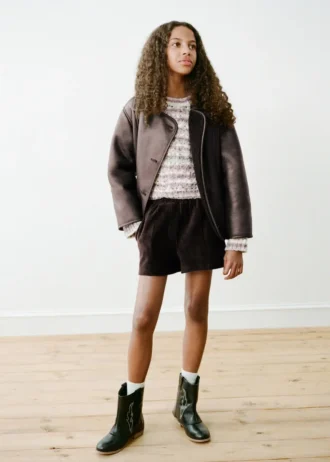 Cappotto con fodera effetto pelliccia