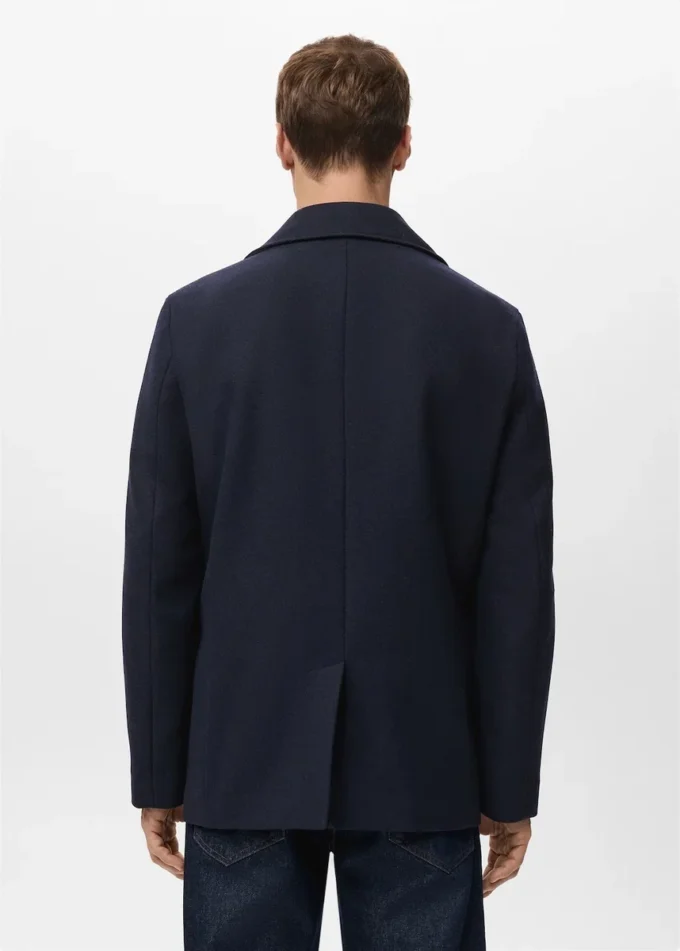 Cappotto corto doppiopetto in lana