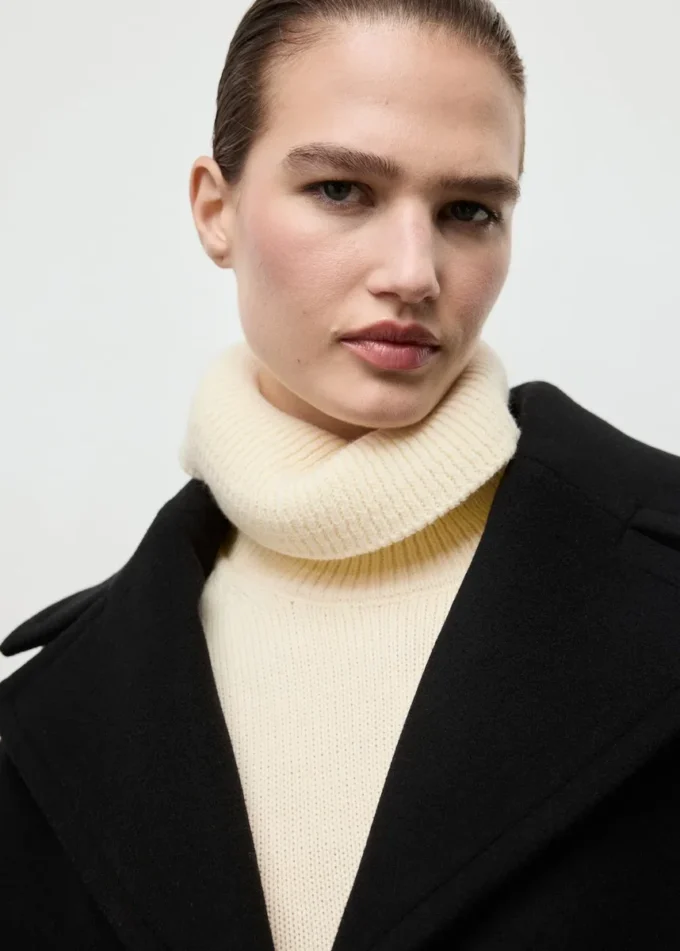 Cappotto corto oversize in lana