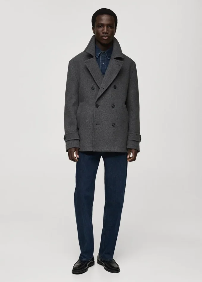 Cappotto doppiopetto in lana