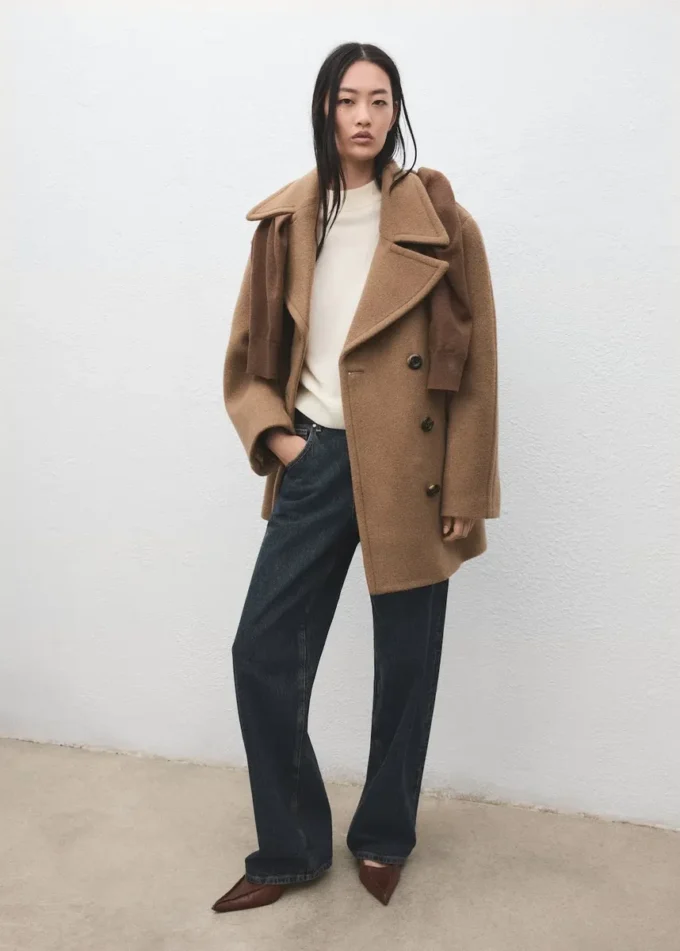 Cappotto doppiopetto in lana Manteco Cappotto doppiopetto in lana Manteco