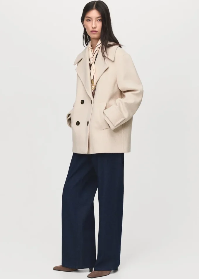 Cappotto doppiopetto in misto lana Cappotto doppiopetto in misto lana