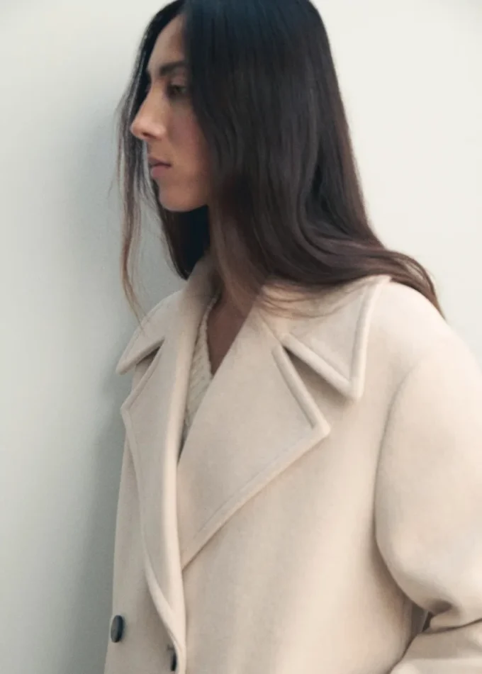 Cappotto doppiopetto in misto lana Cappotto doppiopetto in misto lana