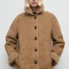 Cappotto effetto pelle in finta pelle shearling Cappotto effetto pelle in finta pelle shearling