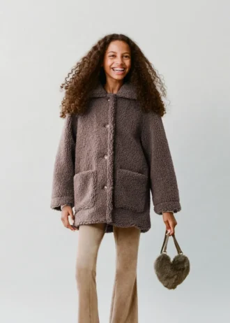 Cappotto effetto shearling