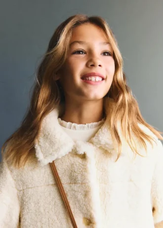 Cappotto effetto shearling