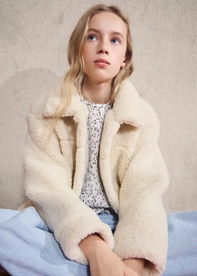 Cappotto effetto shearling