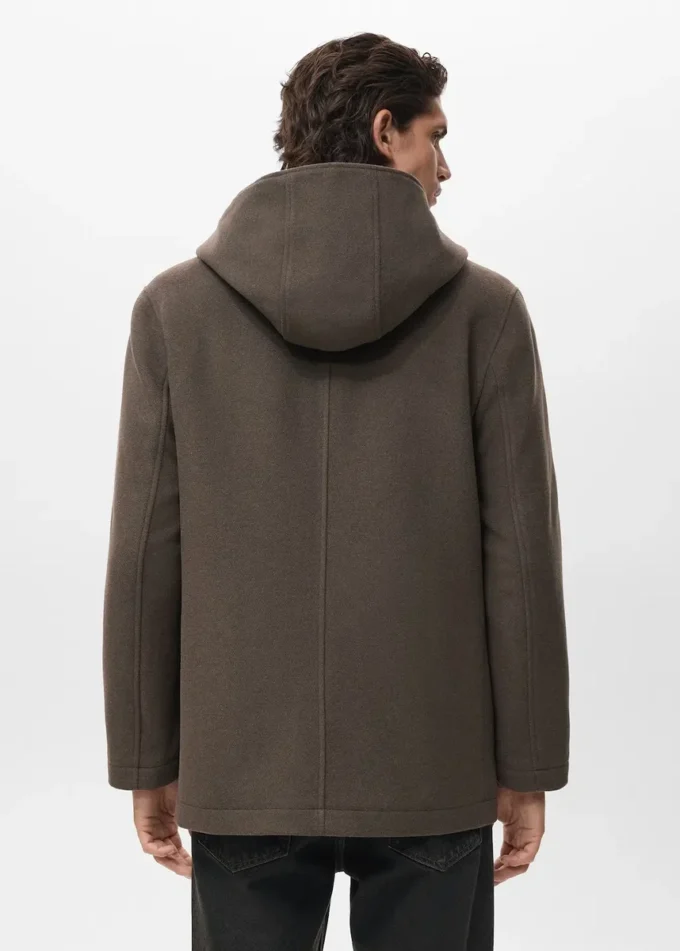 Cappotto in lana con cappuccio Cappotto in lana con cappuccio