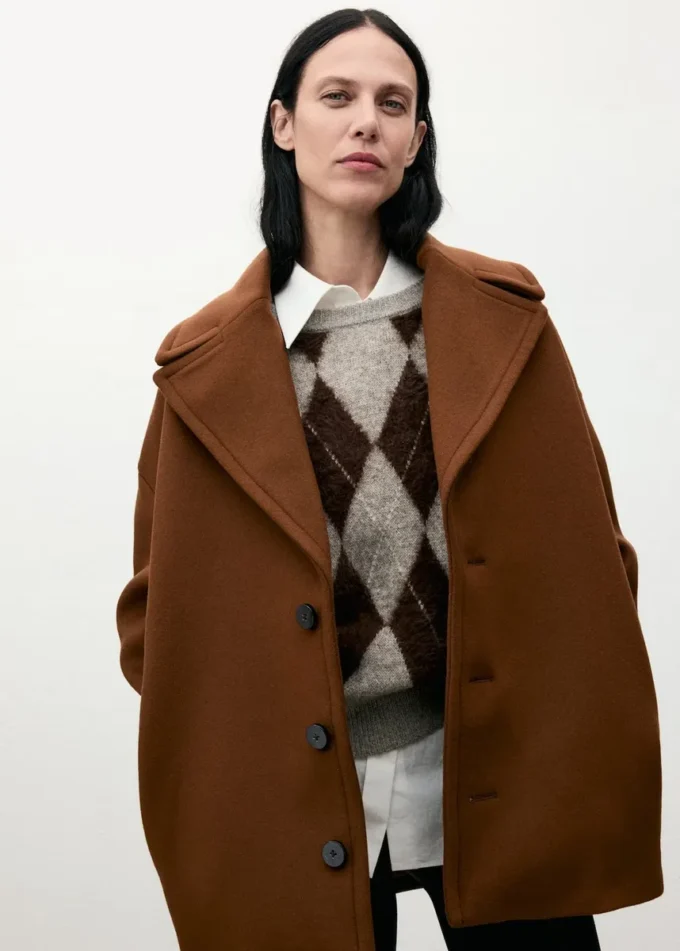 Cappotto in lana con revers Manteco Cappotto in lana con revers Manteco